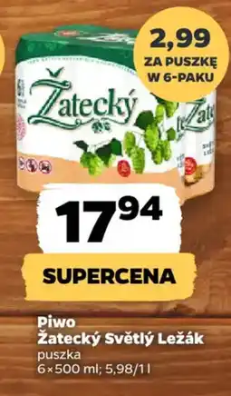 Netto Piwo Žatecký Světlý Ležák oferta
