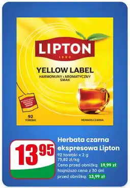 Dino Herbata czarna ekspresowa Lipton Yellow Label oferta