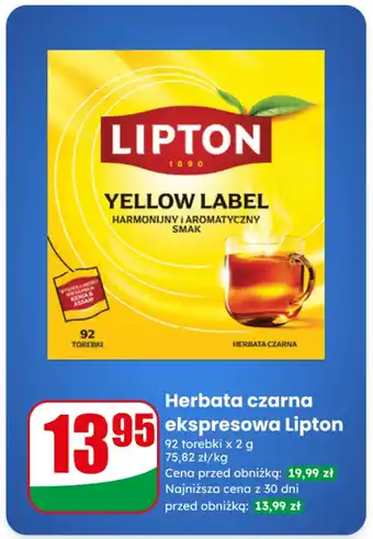 Dino Herbata czarna ekspresowa Lipton Yellow Label oferta