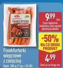 ALDI Kabanos Frankfurterki wieprzowe z cielęciną oferta