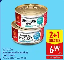 ALDI Konserwa tyrolska/Luncheon Sokołów oferta