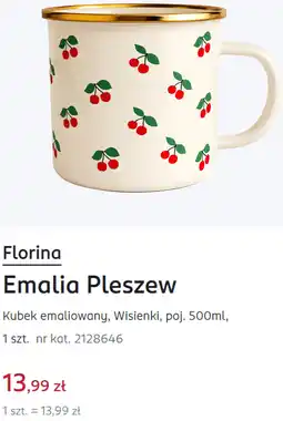 Rossmann Florina Emalia Pleszew Kubek emaliowany, Wisienki, poj oferta