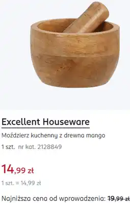 Rossmann Excellent Houseware Moździerz kuchenny z drewna mango oferta