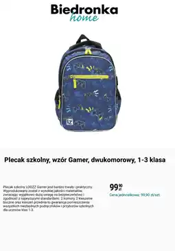 Biedronka Plecak szkolny, wzór Kamer oferta