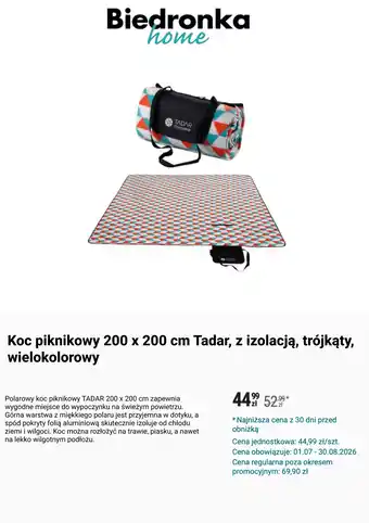 Koc piknikowy z izolacją