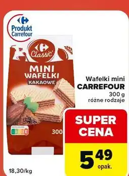 Globi Mini wafelki kakaowe Carrefour Classic oferta