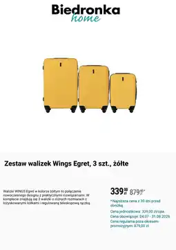Biedronka Zestaw walizek oferta