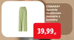 Lidl ESMARA Spodnie muślinowe damskie z bawełny / Sweterkowa bluzka damska z bawełny oferta
