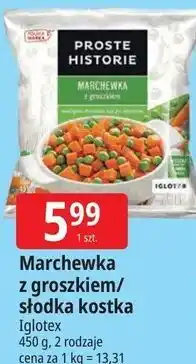 E.Leclerc Marchewka z groszkiem / słodka kostka Iglotex Proste Historie oferta