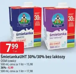 E.Leclerc Śmietanka UHT 30% bez laktozy OSM Łowicz oferta