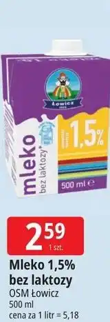 E.Leclerc Mleko 1,5% bez laktozy OSM Łowicz oferta