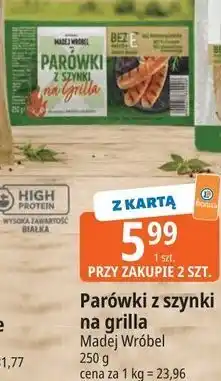 E.Leclerc Parówki z szynki na grilla Madej Wróbel oferta