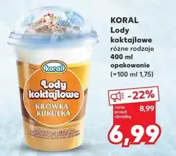 Kaufland Koral Lody koktajlowe różne rodzaje oferta