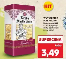 Kaufland Richtig Śląskie Nudle Makaron nitki 4-, 5-, 8-jajeczny oferta