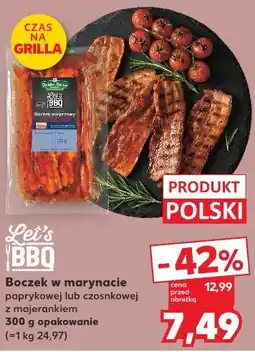 Kaufland Let's BBQ Boczek w marynacie paprykowej lub czosnkowej z majerankiem oferta