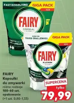 Kaufland Kapsułki do zmywarki Fairy Original / Platinum Giga Pack oferta