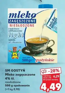 Kaufland Mleko zagęszczone niesłodzone light 4% SM Gostyń oferta