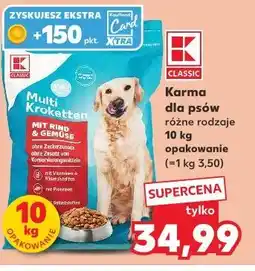 Kaufland Classic Karma dla psów różne rodzaje 10 kg opakowanie oferta