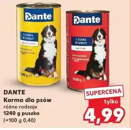 Kaufland Dante Karma dla psów różne rodzaje 1240 g puszka oferta