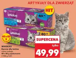 Kaufland Whiskas Karma dla kotów różne rodzaje 40 x 85 g opakowanie oferta