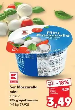 Kaufland K-Classic Ser Mozzarella mini Classic oferta