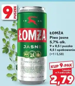 Kaufland Łomża Piwo jasne 5,7% alk oferta