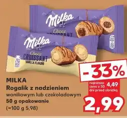 Kaufland Milka Rogalik z nadzieniem waniliowym lub czekoladowym oferta