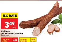 Biedronka Kiełbasa jak u dziadka Sokołów oferta