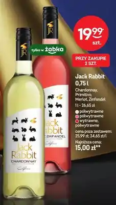 Żabka Wino białe półwytrawne Jack Rabbit Chardonnay oferta
