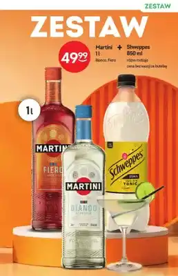 Zestaw Martini Bianco 1 l + napój gazowany Schweppes 850 ml