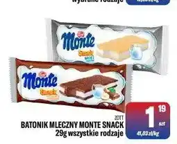 TomiMarkt Batonik mleczny Monte Snack Zott oferta