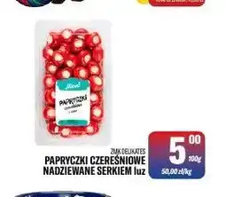 TomiMarkt Papryczki czereśniowe nadziewane serkiem ZMK Delikates luz oferta