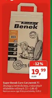 Maxi Zoo Żwirek dla kota Super Benek Corn Cat oferta