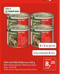 Maxi Zoo Mokra karma dla kota Real Nature Wilderness Pure Beef oferta