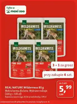 Maxi Zoo Mokra karma dla kota Real Nature Wilderness Pure Beef Adult oferta