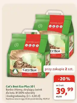 Maxi Zoo Żwirek dla kota Cat's Best Eco Plus oferta