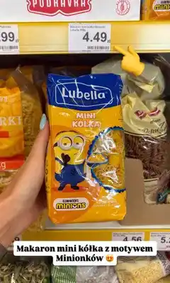 Dino Makaron Lubella mini kółka Minionki oferta
