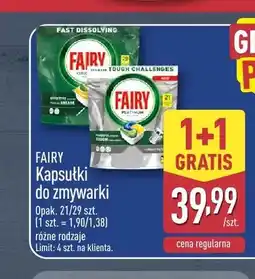 ALDI Kapsułki do zmywarki Fairy Original oferta