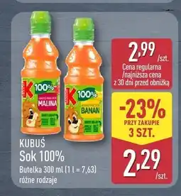 ALDI Sok 100% Kubuś banan oferta
