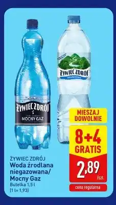 ALDI Woda źródlana Mocny Gaz Żywiec Zdrój oferta