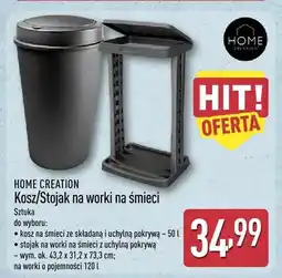 ALDI Stojak na worki na śmieci z uchylną pokrywą Home Creation oferta