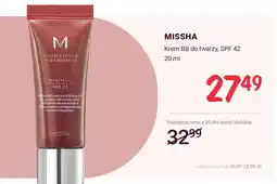 Rossmann Krem BB do twarzy Missha SPF 42 oferta