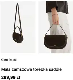 CCC Gino Rossi Mała zamszowa torebka saddle oferta