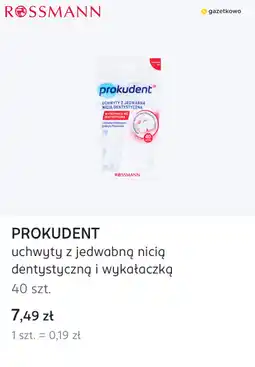 Rossmann PROKUDENT uchwyty z jedwabną nicią dentystyczną i wykałaczką oferta