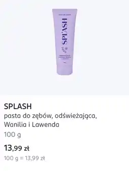 Rossmann SPLASH pasta do zębów, odświeżająca, Wanilia i Lawenda oferta