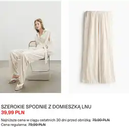 H&M H&M Szerokie spodnie z domieszką lnu oferta