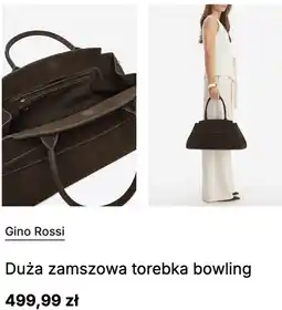 CCC Gino Rossi Duża zamszowa torebka bowling oferta