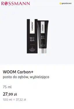 Rossmann WOOM Carbon+ pasta do zębów, wybielająca oferta