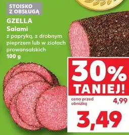 Kaufland Gzella Salami z papryką, z drobnym pieprzem lub w ziołach prowansalskich oferta
