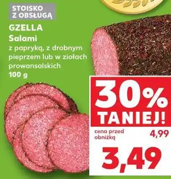 Kaufland Gzella Salami z papryką, z drobnym pieprzem lub w ziołach prowansalskich oferta